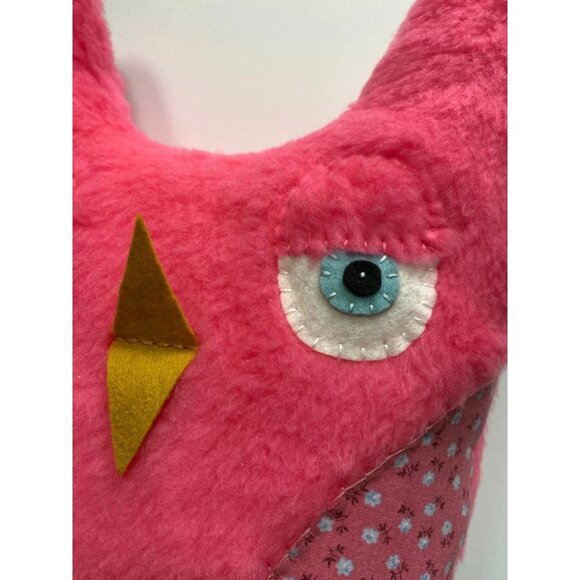 Woodland Owl Stuffed Animal Plushie Upcycled Hugging Buddy Neck Rest Pillow - Picture 2 of 3